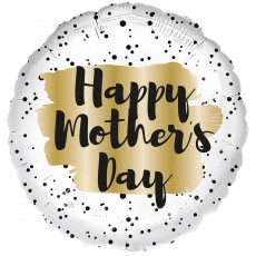 Happy Mother's Day Gold Spot Round Foil Balloon 45cm