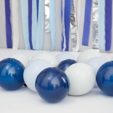 Office Party Blue, Navy, Grey  Latex Balloons