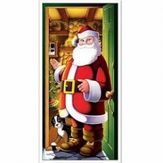 Christmas Party Decorations - Door Decoration Santa Cover