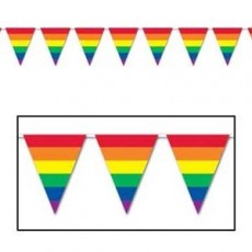 Rainbow Stripes Flag Pennant Banner 27cm x 3.66m