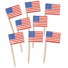 USA American Flag Party Picks 6cm Pack of 50