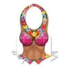 Hawaiian Party Decorations Beach Babe Vest Costume Accessories