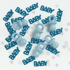 Baby Shower Blue BABY Boy Pacifier Confetti