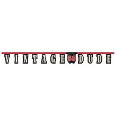 Vintage Dude Jointed 50th Birthday Banner