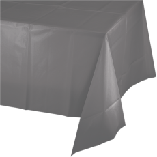 Grey Party Supplies - Plastic Table Cover