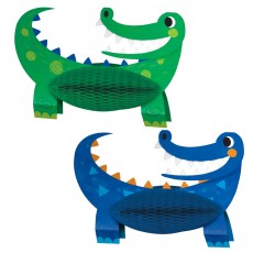 Alligator Honeycomb 3D Centrepieces 21cm x 30cm 2 pk