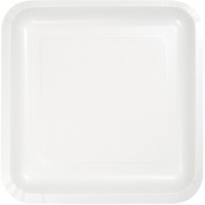 White Square Lunch Plates 18cm 18 pk