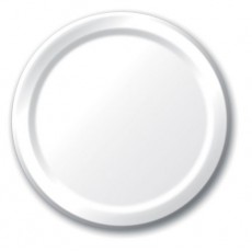 White Round Dinner Plates 23cm 24 pk