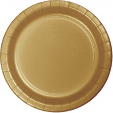 Glittering Gold Round Dinner Plates 23cm 24 pk