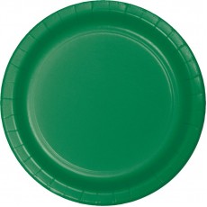 Emerald Green Round Dinner Plates 23cm 24 pk