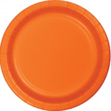 Sunkissed Orange Round Dinner Plates 23cm 24 pk