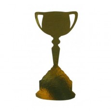 Gold Trophy Cups Cutouts 200mm Pack of 12