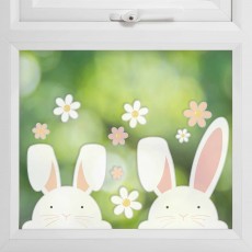 Easter Eggciting Bunny Window Stickers 24.5cm x 37.5cm 2 pk
