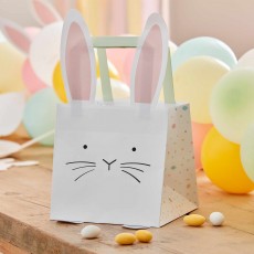 Easter Eggciting Bunny Party Favour Bags 17.5cm x 15cm x 27cm 5 pk