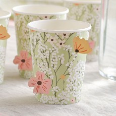 Floral Baby Shower Paper Cups 8 pk
