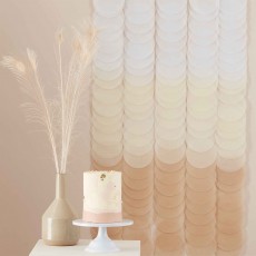 Hello Baby Brown Ombre Tissue Paper Discs Backdrop Hanging Decorations 18 pk