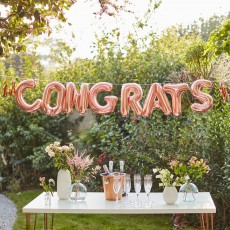 Congratulations Rose Gold Congrats Mix It Up Bunting Banners 2m 13 pk