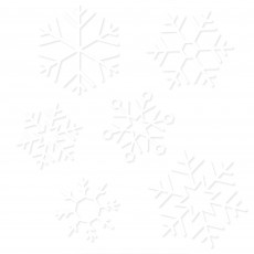 Snowflake Rustic Christmas Window Stickers 24 pk