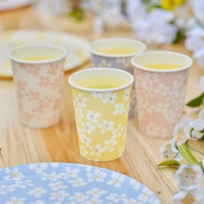 Pastel Party Floral Hello Spring Paper Cups 8 pk