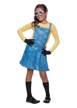 Minion Female Pleated Child Costume Minion Female Pleated Child Costume