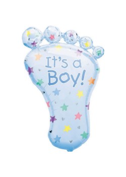Baby Shower - General SuperShape XL Foot It's a Boy! Shaped Balloon 58cm x 82cm