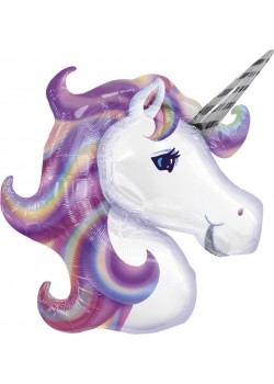 Unicorn Fantasy Party Decorations - Shaped Balloon Super Pastel Unicorn