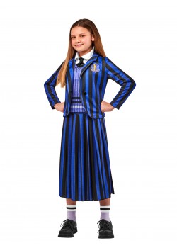Wednesday Nevermore Blue Academy Uniform for Child Addams Family