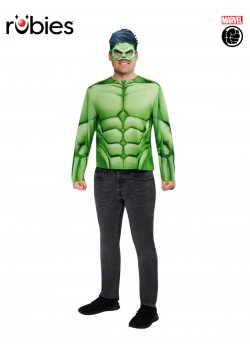 Hulk Costume Top & Mask for Adult