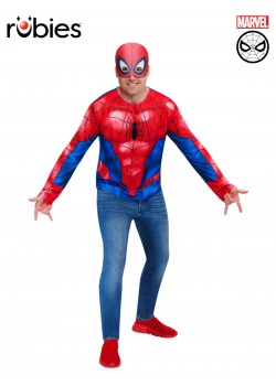 Spider-Man Costume Top & Mask for Adult