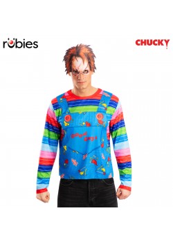 Chucky Costume Top & Mask for Adult