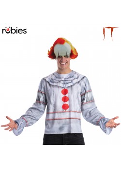 Pennywise 'IT' Costume Top & Mask for Adult
