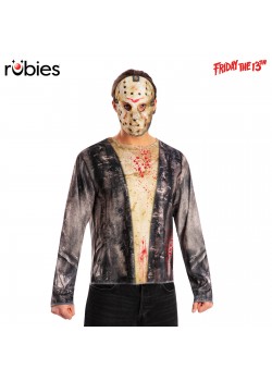 Jason Friday The 13th Costume Top & Mask for Adult