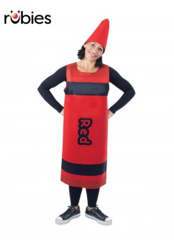Red Crayon Adult Tabard Costume - One Size