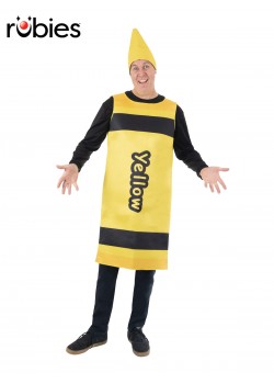Yellow Crayon Adult Tabard Costume - One Size