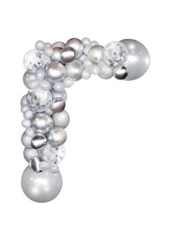 Silver Balloon Garland Kit 70 pk