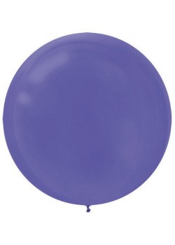 New Purple Round Latex Balloons 60cm 4 pk