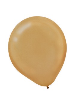 Pearl Gold Teardrop Latex Balloons 12cm 50 pk