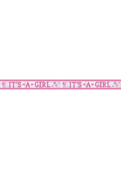 Baby Shower It's a Girl Foil Banner 7.6m