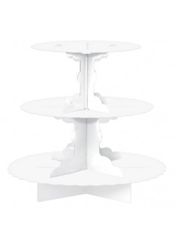 White 3 Tier Treat Cupcake Stand 29cm