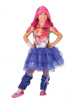 Anna Disney Frozen Hooded Child Dress