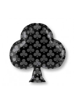 Casino Party Decorations Junior Black Club Shaped Balloons Casino Party Decorations Junior Black Club Shaped Balloons