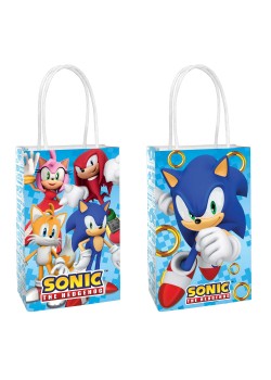 Sonic The Hedgehog Kraft Favour Bags 21cm x 13cm x 8cm 8 pk