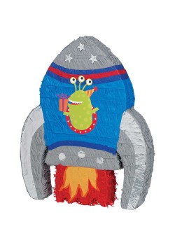 Space Blast Party Supplies - Pinata 2D Shape Spaceship