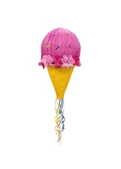 Ice Cream Cone 3D Pull String Pinata 25cm x 25cm x 47cm
