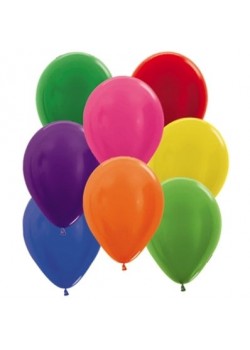 Metallic Multi Coloured Teardrop Latex Balloons 12cm 50 pk