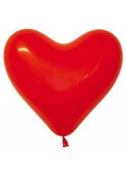 Fashion Red Heart Latex Balloons 15cm 50 pk