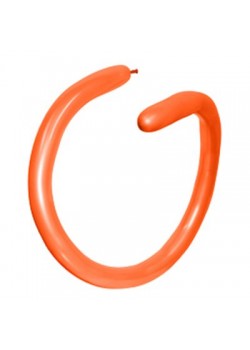 Fashion Orange 260T Modelling Latex Balloons 5cm x 150cm 100 pk