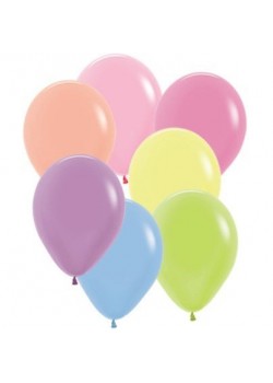 Neon Multi Coloured Teardrop Latex Balloons 12cm 50 pk