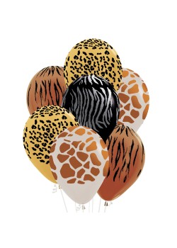Jungle Animals Latex Balloons 30cm 25 pk