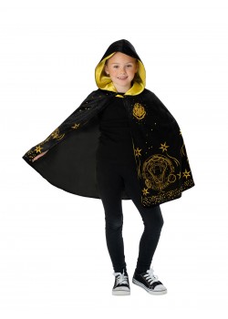Hogwarts Black & Gold Hooded Child Robe Harry Potter